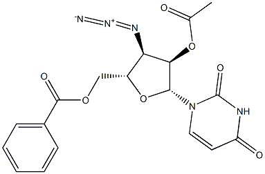 2'-O-Acetyl-3'-Azido-5'-O-benzoyl-3'-deoxyuridine Struktur