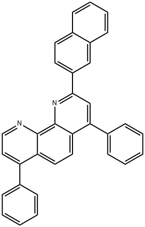 HNBphen , 2-(naphthalen-2-yl)-4,7-diphenyl-1,10-phenanthroline Struktur