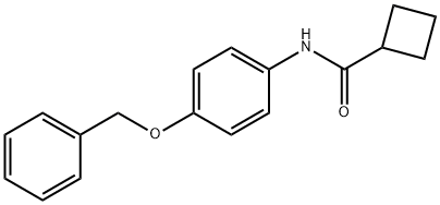 Cyclobutanecarboxylic acid (4-benzyloxy-phenyl)-aMide Struktur