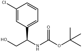 CarbaMic acid, N-[(1R)-1-(3-chlorophenyl)-2-hydroxyethyl]-, 1,1-diMethylethyl ester Struktur