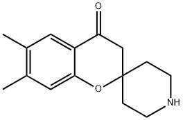 6,7-diMethyl-4- oxo-3,4-dihydro-1η-spiro[chroMene-2,4'-piperidine] Struktur