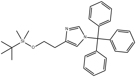 4-(2-(tert-butyldiMethylsilyloxy)ethyl)-1-trityl-1H-iMidazole Struktur