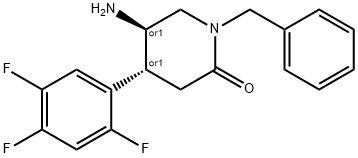 (4R,5R)-5-aMino-1-benzyl-4-(2,4,5-trifluorophenyl)piperidin-2-one Structure