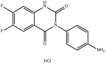 3-(4-AMinophenyl)-6,7-difluoroquinazoline- 2,4(1H,3H)-dione hydrochloride Struktur