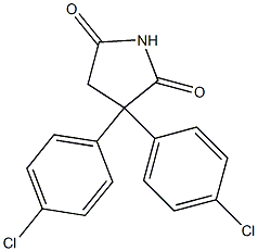 3,3-Bis(4-chlorophenyl)pyrrolidine-2,5-dione Struktur