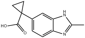 1-(2-METHYL-1H-BENZIMIDAZOL-6-YL)Cyclopropanecarboxylic acid Struktur