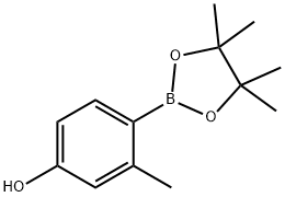 3-Methyl-4-(4,4,5,5-tetraMethyl-1,3,2-dioxaborolan-2-yl)phenol Struktur