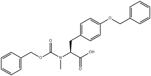 (S)-2-(((benzyloxy)carbonyl)(Methyl)aMino)-3-(4-(benzyloxy)phenyl)propanoic acid Struktur