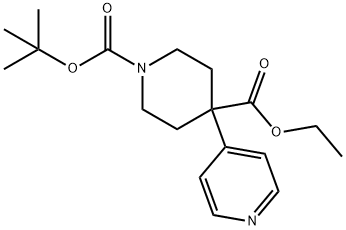 1-tert-Butyl 4-ethyl 4-(pyridin-4-yl)piperidine-1,4-dicarboxylate Struktur