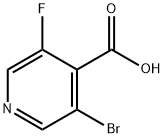 3-Bromo-5-fluoro-4-pyridinecarboxylic acid Struktur