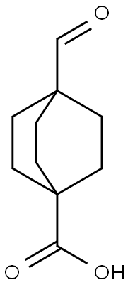 4-ForMyl-bicyclo[2.2.2]octane-1-carboxylic acid Struktur