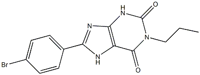 8-(4-BroMo-phenyl)-1-propyl-3,7-dihydro-purine-2,6-dione Struktur