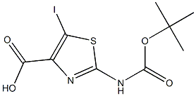 2-tert-ButoxycarbonylaMino-5-iodo-thiazole-4-carboxylic acid Struktur