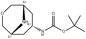 endo-7-(Boc-aMino)-3-oxa-9-aza-bicyclo[3.3.1]nonane Struktur