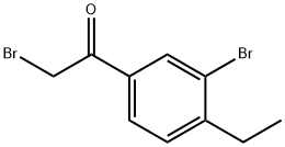 2-broMo-1-(3-broMo-4-ethylphenyl)ethanone Struktur