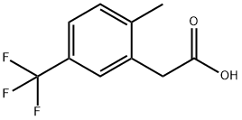 2-METHYL-5-(TRIFLUOROMETHYL)PHENYLACETIC ACID Struktur