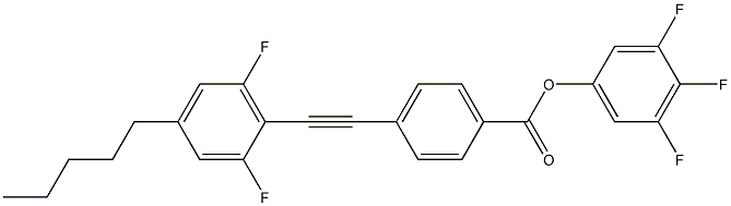 3,4,5-trifluorophenyl 4-((2,6-difluoro-4-pentylphenyl)ethynyl )benzoate Struktur