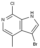 3-BroMo-7-chloro-4-Methyl-6-azaindole Struktur