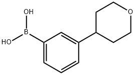 3-(tetrahydro-2H-pyran-4-yl)phenylboronic acid Struktur