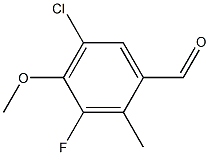 5-Chloro-3-fluoro-4-Methoxy-2-Methylbenzaldehyde, 97% Struktur