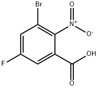 3-BroMo-5-fluoro-2-nitrobenzoic acid Struktur