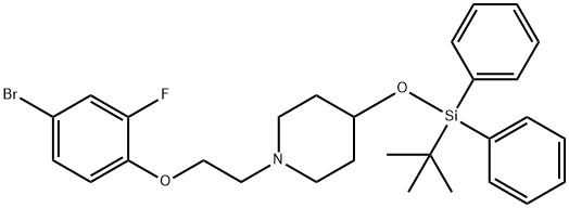 1-(2-(4-broMo-2-fluorophenoxy)ethyl)-4-((tert-butyldiphenylsilyl)oxy)piperidine Struktur