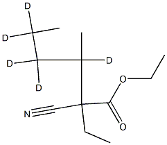 2-Cyano-2-ethyl-3-Methylhexanoic Acid Ethyl Ester-d5 Struktur