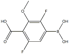 4-borono-3,6-difluoro-2-Methoxybenzoic acid Struktur