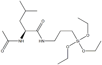 N-(N-ACETYLLEUCYL)-3-AMINOPROPYLTRIETHOXYSILANE, 12-15% in ethanol Struktur