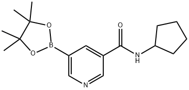 N-CYCLOPENTYL-5-(4,4,5,5-TETRAMETHYL-1,3,2-DIOXABOROLAN-2-YL)NICOTINAMIDE Struktur