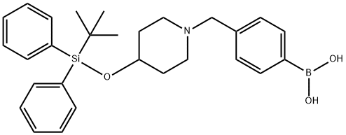 (4-((4-((tert-butyldiphenylsilyl)oxy)piperidin-1-yl)Methyl)phenyl)boronic acid Struktur