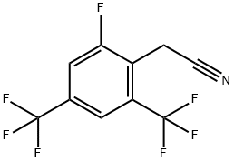 2-FLUORO-4,6-BIS(TRIFLUOROMETHYL)PHENYLACETONITRILE Struktur