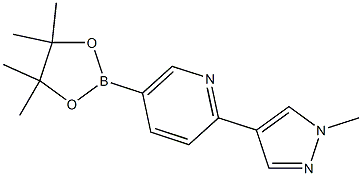 2-(1-Methyl-1H-pyrazol-4-yl)-5-(4,4,5,5-tetramethyl-1,3,2-dioxaborolan-2-yl)pyridine Struktur