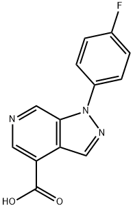 1-(4-氟苯基)-1H吡唑并[3,4-C]吡啶-4-羧酸 結構式