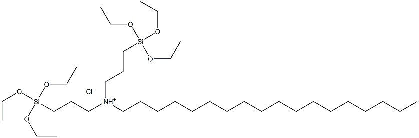 OCTADECYLBIS(TRIETHOXYSILYLPROPYL)AMMONIUM CHLORIDE, 50% in ethanol Struktur