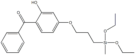 2-HYDROXY-4-(3-METHYLDIETHOXYSILYLPROPOXY)DIPHENYLKETONE, tech-90 Struktur