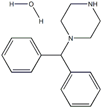 1-Benzhydrylpiperazine hydrate Struktur