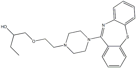 2-[2-(4-Dibenzo[b,f] [1,4]thiazepine-11-yl-1-piperazineyl)ethoxyl]-1-ethyl Ethanol Struktur