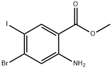 2-AMino-4-broMo-5-iodo-benzoic acid Methyl ester Struktur