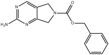 2-AMino-5,7-dihydro-pyrrolo[3,4-d]pyriMidine-6-carboxylic acid benzyl ester Struktur