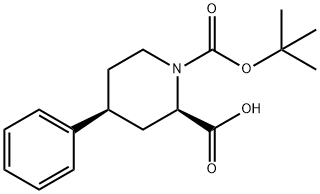 (2R,4S)-1-(tert-Butoxycarbonyl)-4-phenylpiperidine-2-carboxylic acid Struktur