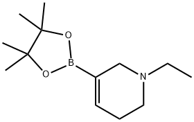 1-ethyl-5-(4,4,5,5-tetraMethyl-1,3,2-dioxaborolan-2-yl)-1,2,3,6-tetrahydropyridine Struktur