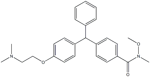 4-((4-(2-(DiMethylaMino)ethoxy)phenyl)(phenyl)Methyl)-N-Methoxy-N-MethylbenzaMide Struktur