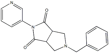 5-Benzyl-2-pyridin-3-yl-tetrahydro-pyrrolo[3,4-c]pyrrole-1,3-dione Struktur