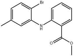 Methyl {[(2-broMo-5-Methyl)phenyl]aMino}benzoate Struktur