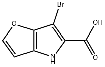 6-broMo-4H-furo[3,2-b]pyrrole-5-carboxylic acid Struktur