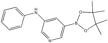 N-PHENYL-5-(4,4,5,5-TETRAMETHYL-1,3,2-DIOXABOROLAN-2-YL)PYRIDIN-3-AMINE Struktur