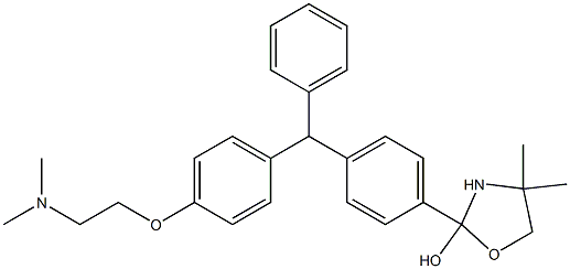 2-(4-((4-(2-(DiMethylaMino)ethoxy)phenyl)(phenyl)Methyl)phenyl)-4,4-diMethyloxazolidin-2-ol Struktur