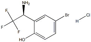 (S)-2-(1-aMino-2,2,2-trifluoroethyl)-4-broMophenol hydrochloride Struktur