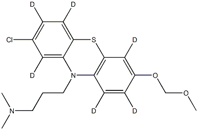 2-Chloro-7-(MethoxyMethoxy)-N,N-diMethyl-10H-phenothiazine-10-propanaMine-d6 Struktur